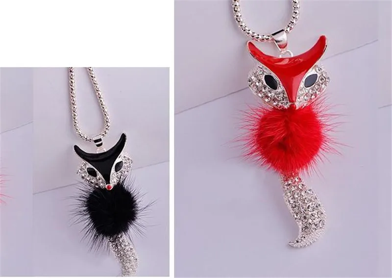 2018 Горячая Мода очарование лиса медный воротник блесток кулон чокер длинное