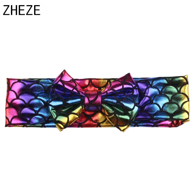 1 шт. новинка розничная продажа повязка на голову с бантом в виде русалки для