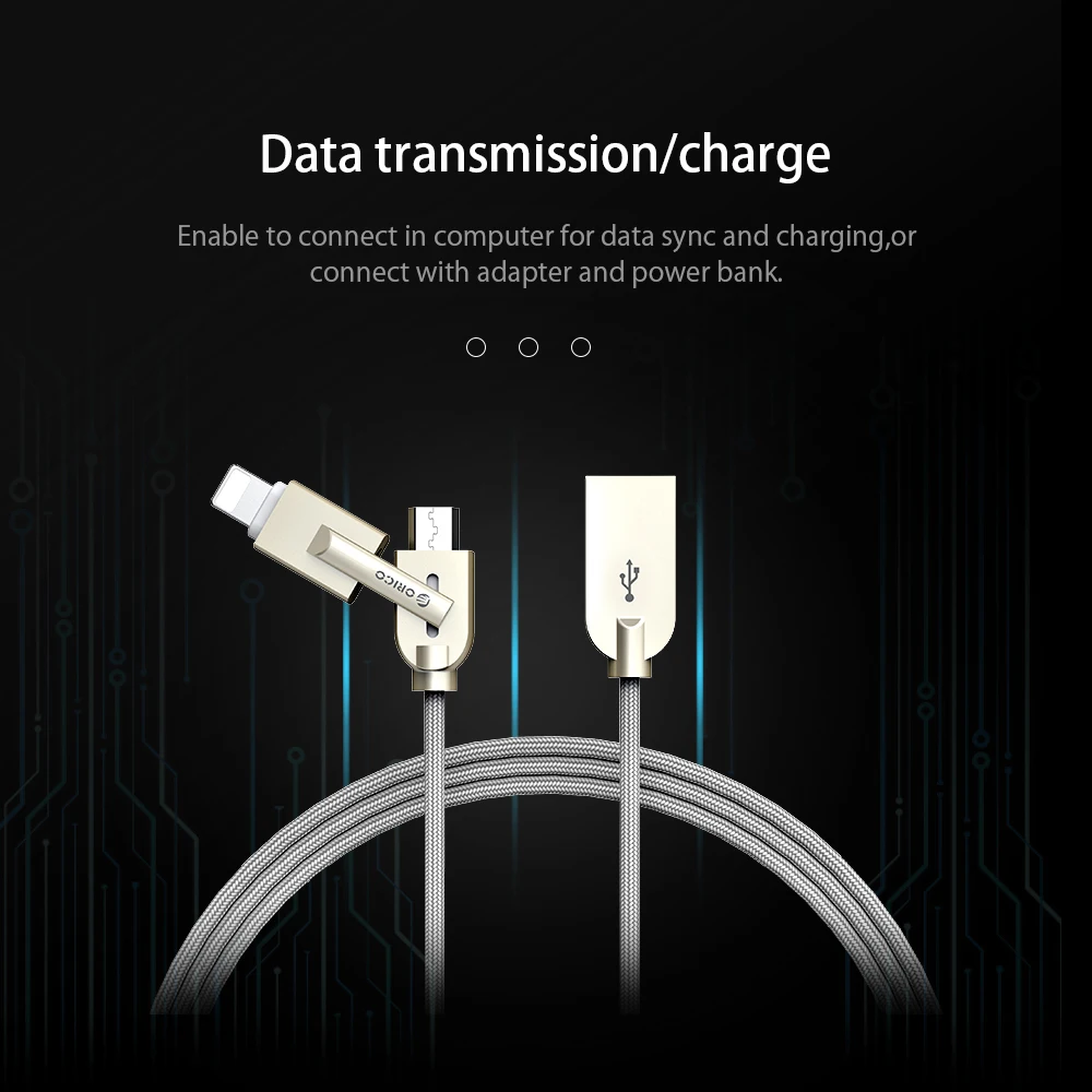 ORICO MLS 10 USB зарядное устройство кабель освещение и микро быстрое Шнур для Sumsung xiaomi