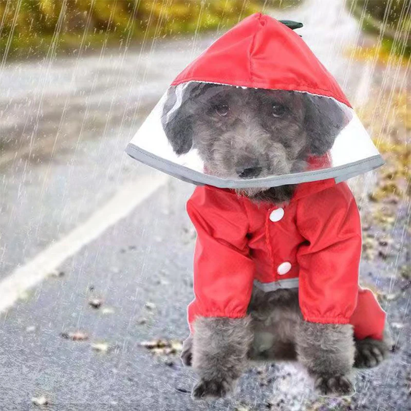 

Teddy Jacket Summer Outdoor Puppy Pet Rain Coat S-XL Hoody Waterproof Jackets PU Raincoat for Dogs Cats Apparel Clothes