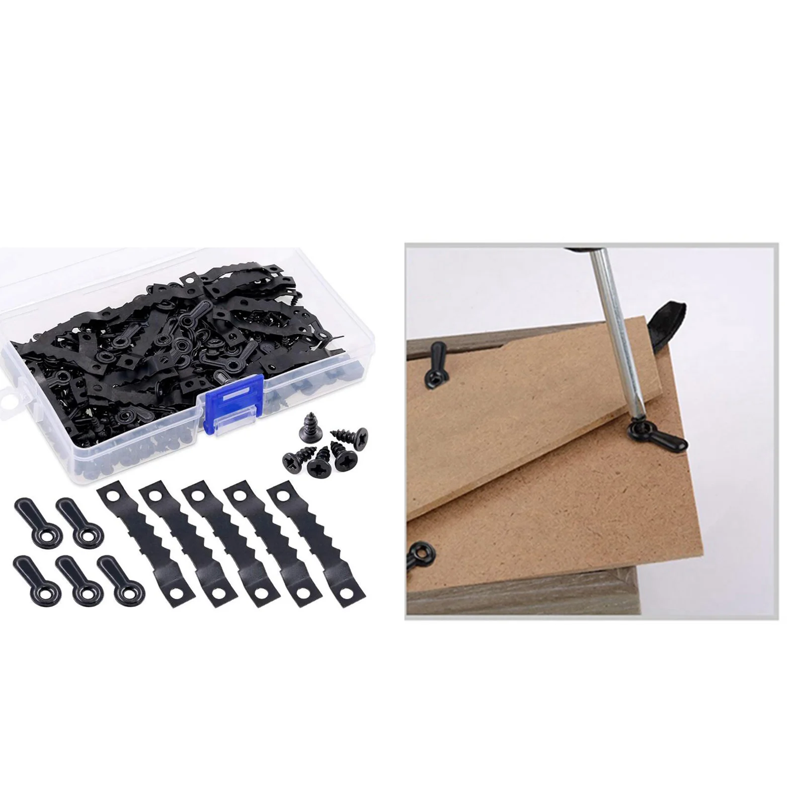 

400pcs/set Iron Picture Hangers Kit Picture Hangers Photo Turn Button Fixing Hardware for Craft Hanging Photos