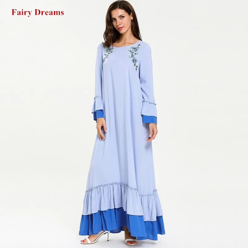 Рамадан мусульманское платье для женщин абайя кимоно Турция Дубай Кафтан