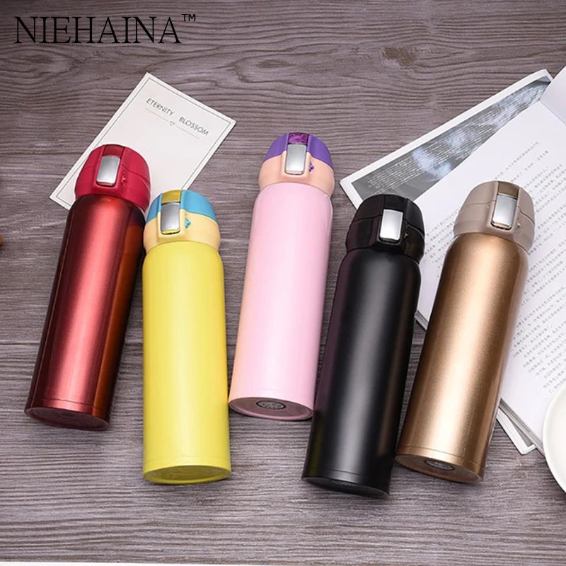 480 мл бутылка для напитков термос с отскоком крышка из нержавеющей стали 304