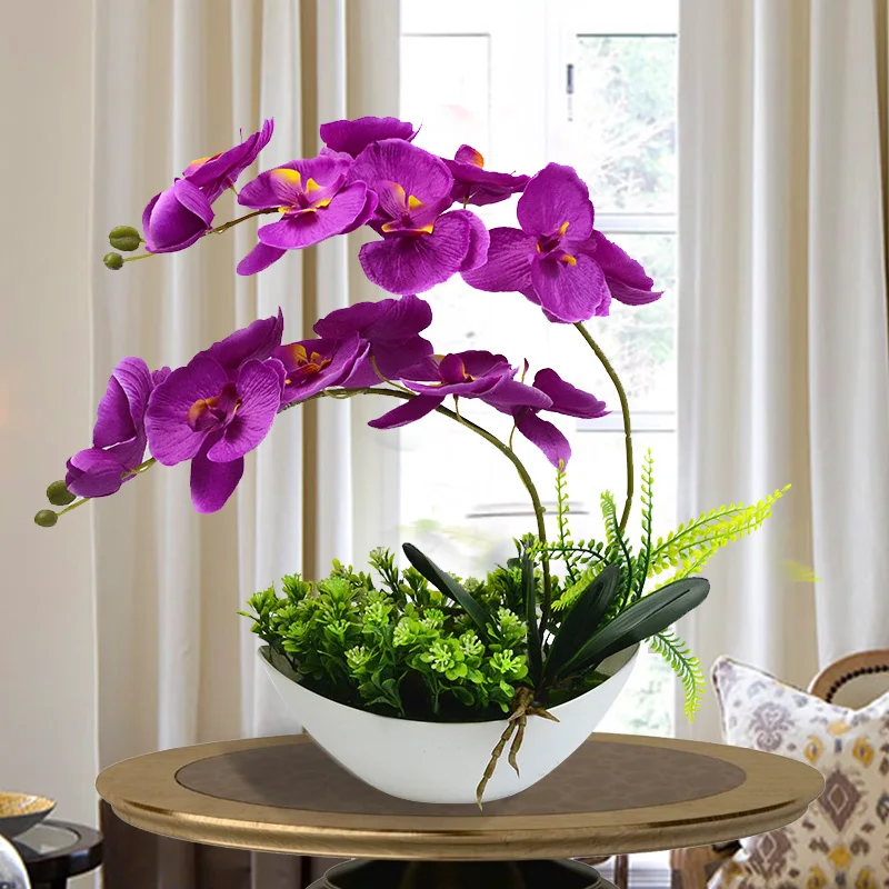 Искусственный цветок фаленопсис костюм бонсая искусственная Орхидея бонсай