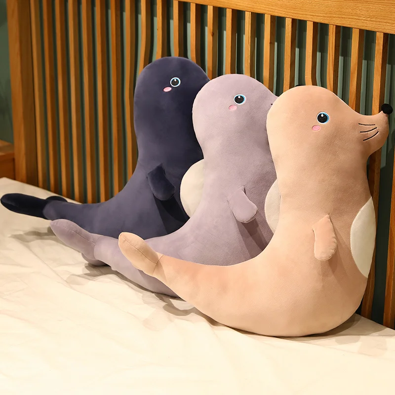 

Sea Lion Pillow Plush Seal Toys Kids Room Decoration Bed Sleeping Body Pillows Long Back Cushion Home Sofa Decor Cartoon Animal