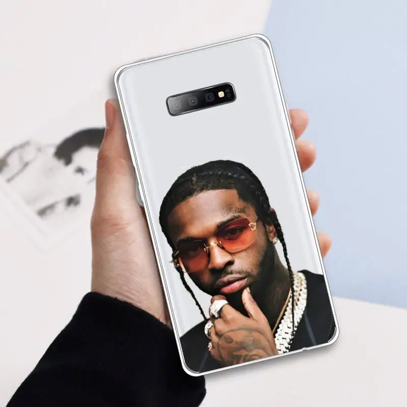 

POP SMOKE Rapper America Phone Case Transparent For Samsung Galaxy A 71 21s S note 8 9 10 plus 20 ultra