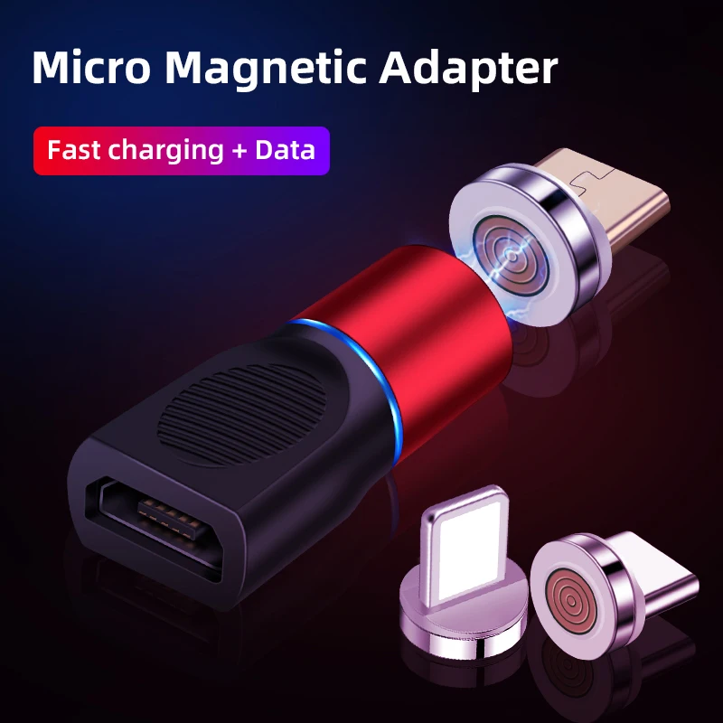 3A Magnetic USB адаптер C Тип для Женский Мужской конвертер iPhone 11 Xiaomi HUAWEI SAMSUNG Примечание
