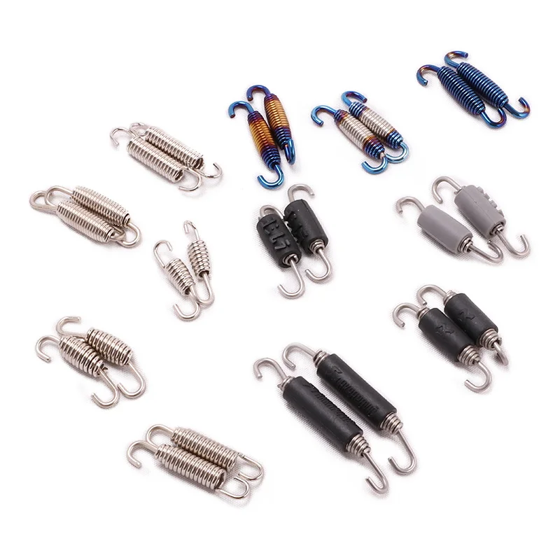 2 x мотоциклетный синий глушитель выхлопных газов из нержавеющей стали