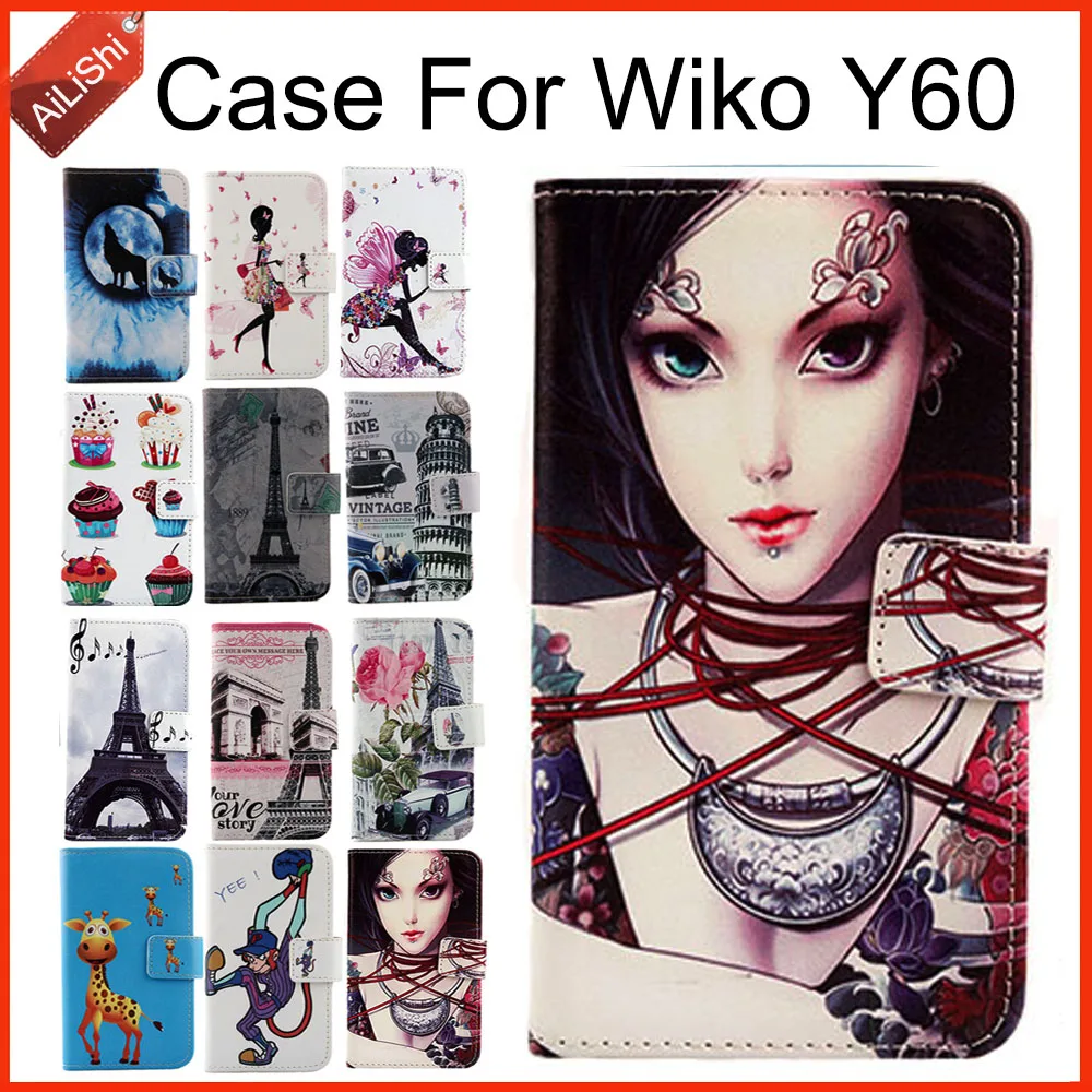 

AiLiShi чехол для Wiko Y60 роскошный Флип PU кожаный чехол с рисунком Y60 Wiko эксклюзивный 100% специальная кожаная обложка на телефон + отслеживание