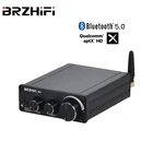 Усилитель BRZHIFI Bluetooth 5,0 QCC5125 MA12070 2*80 Вт 2.1 Power HD Audio AUX APTX APTX-HD HiFi Mini Amp DIY стерео домашний кинотеатр