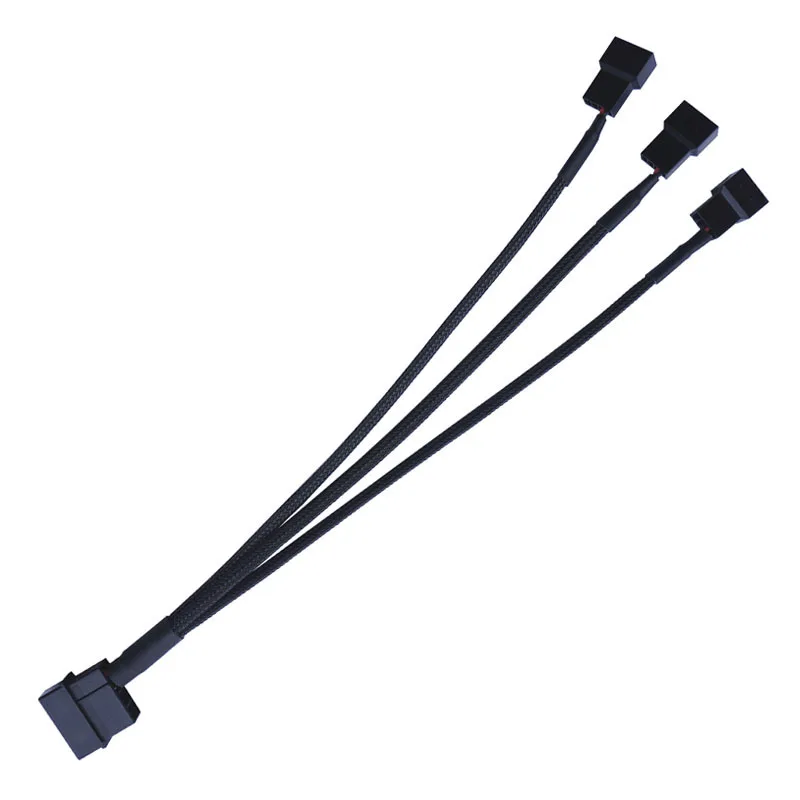 

5pc Computer Cooling Fan One Minute Three Wires Big 4pin To 4pin Package Net One Drag Three Chassis Fan Transfer Extension Cable
