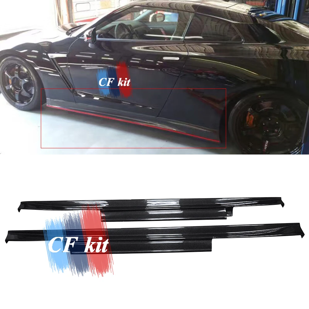 Комплект боковых юбки CF тела из настоящего углеродного волокна спойлер