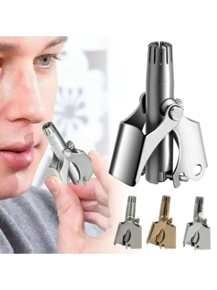 

Stainless Steel Manual Nose Trimmer for Shaving Ear Hair Removal Shaver Face Care Men Washable Device Dropshipping