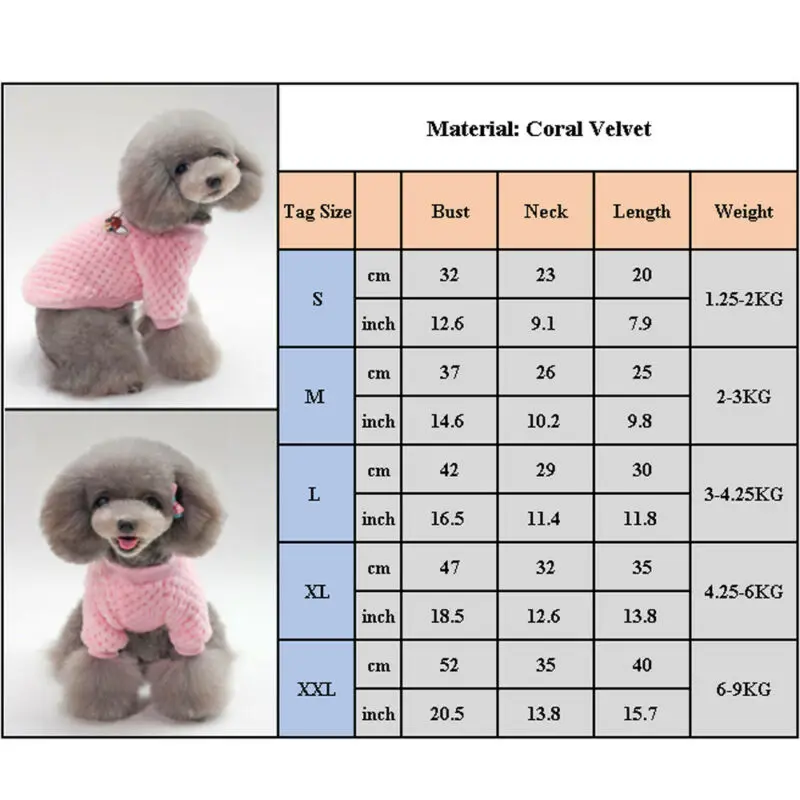 Dog Cat Pet Puppy Small Knitted Winter Warmer Fur Sweater Apparel Clothes Jumper Vest Coat Costumes S-XXL | Дом и сад
