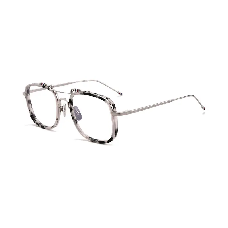 

Full Rim Metal Frame Glasses For Man Large Frame Upsale Brand with Eyebrow Sports Style Myopia Spectacles