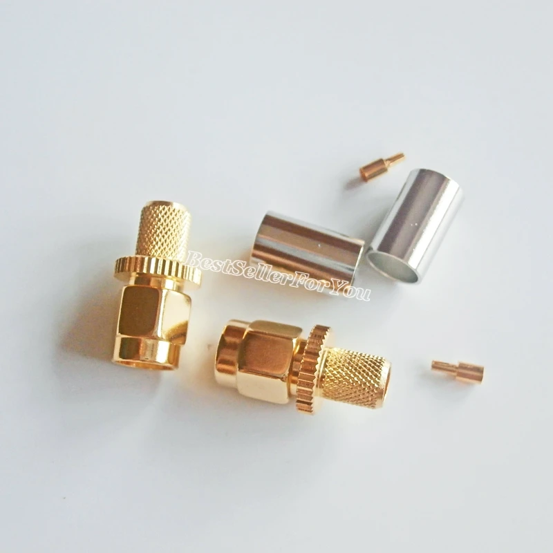 1 шт. армированным пластиком SMA мужской разъем обжимной RG8X RG 8X LMR240 4C 2V коаксиальный