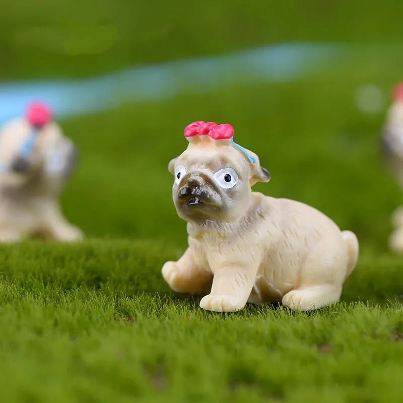 Моделирование животных смола милый мопс мультфильм аниме фигура DIY креативный