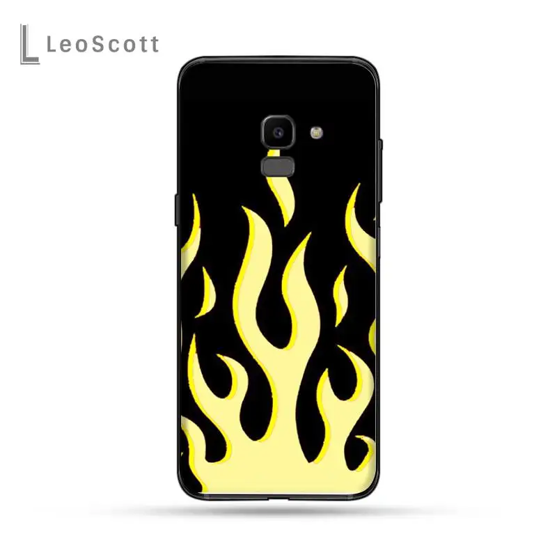 

Fashion Red Flames Fitted Phone Case For Samsung Galaxy J2 J4 J5 J6 J7 J8 2016 2017 2018 Prime Pro plus Neo duo