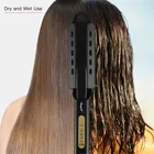 Плоский утюжок с широкой пластиной, профессиональный выпрямитель для волос из титанового сплава, с регулировкой температуры, инструмент для укладки