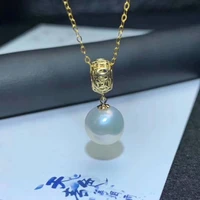 shilovem 18k yellow gold natural freshwater pearls pendants fine jewelry women trendy plant no necklace gift new mymz9 5 10001zz