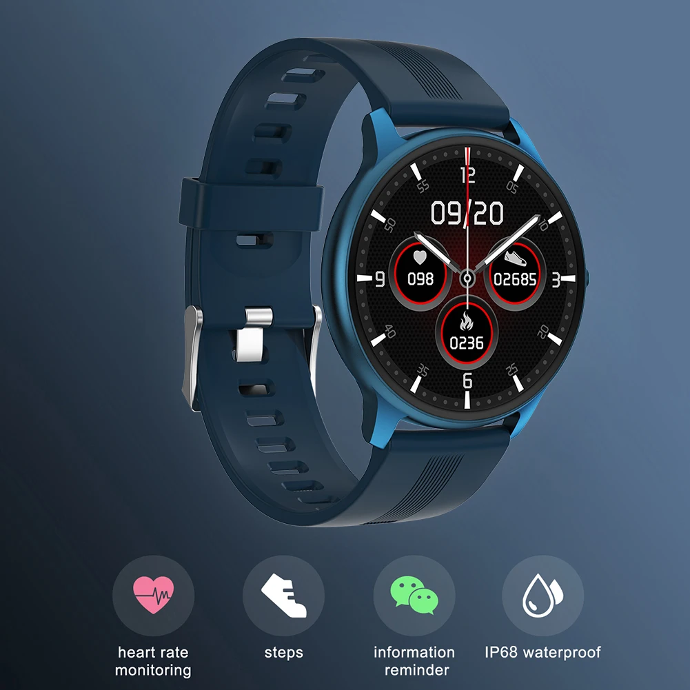 

Waterproof Heart Rate Sports Watch IP68 LW11 Heart Rate Sleep Monitoring Round Touch Screen Bluetooth 5.0 Watches