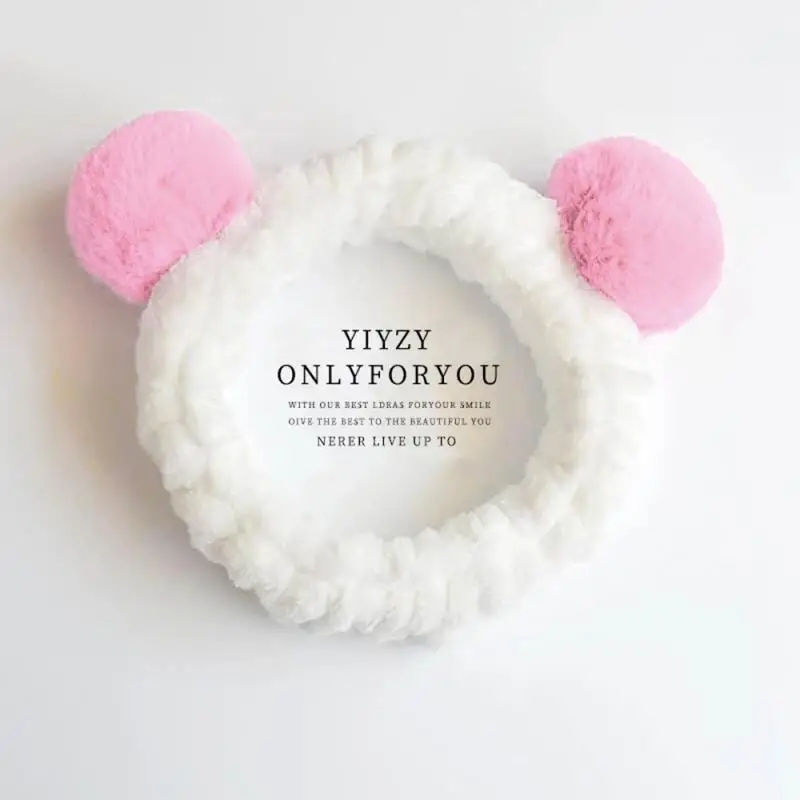 1 шт. мягкая трехмерная плюшевая повязка для волос в виде ушей панды