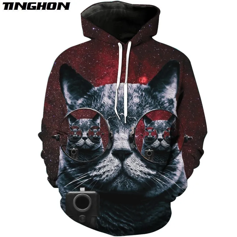 XS 7XL Модные мужские и женские футболка Галактическое пространство животных