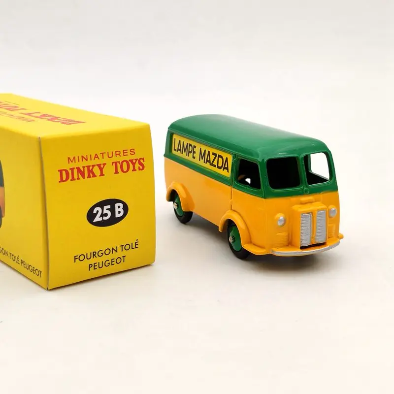 Atlas 1:43 Dinky Toys 25B для P ~ fourfourgon Tole D.3.A LAMPE MAZDA Green Diecast| |