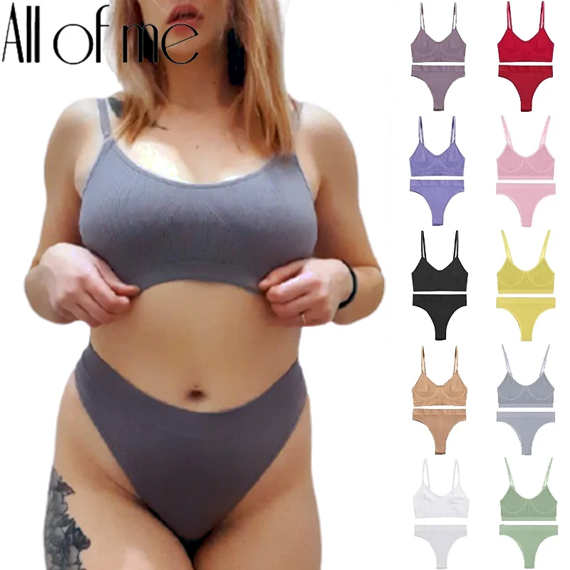 Комплект с бюстгальтером женское нижнее белье сексуальный укороченный топ