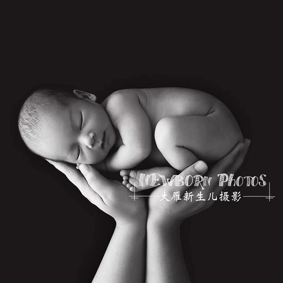

Black Newborn Backdrop for Photography Props Double-Sided Baby Blanket Studio Photo Cotton Background