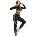 Комплект Спортивный LANTECH для женщин, бесшовные леггинсы, штаны для фитнеса и йоги