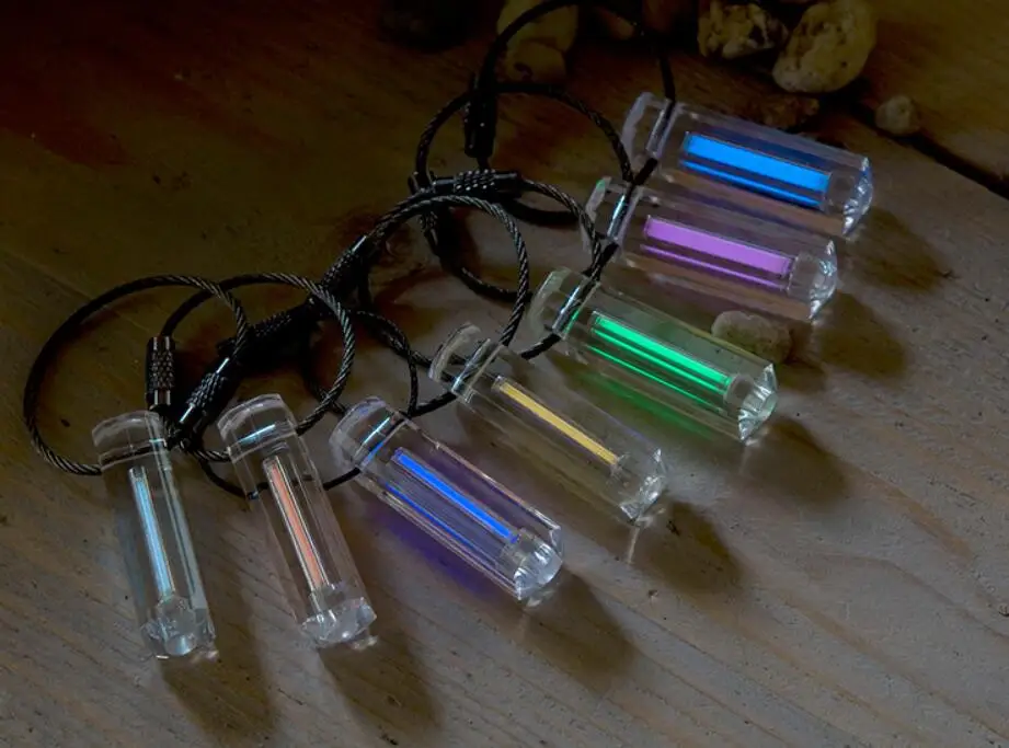 Цепь для ключей брелок Nite Tritium Glowring автоматический ночник самосветящийся