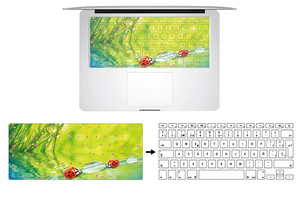 HRH 3D дизайн испанский ТПУ чехол для клавиатуры протектор кожи Macbook Air Pro Retina 13 15 17