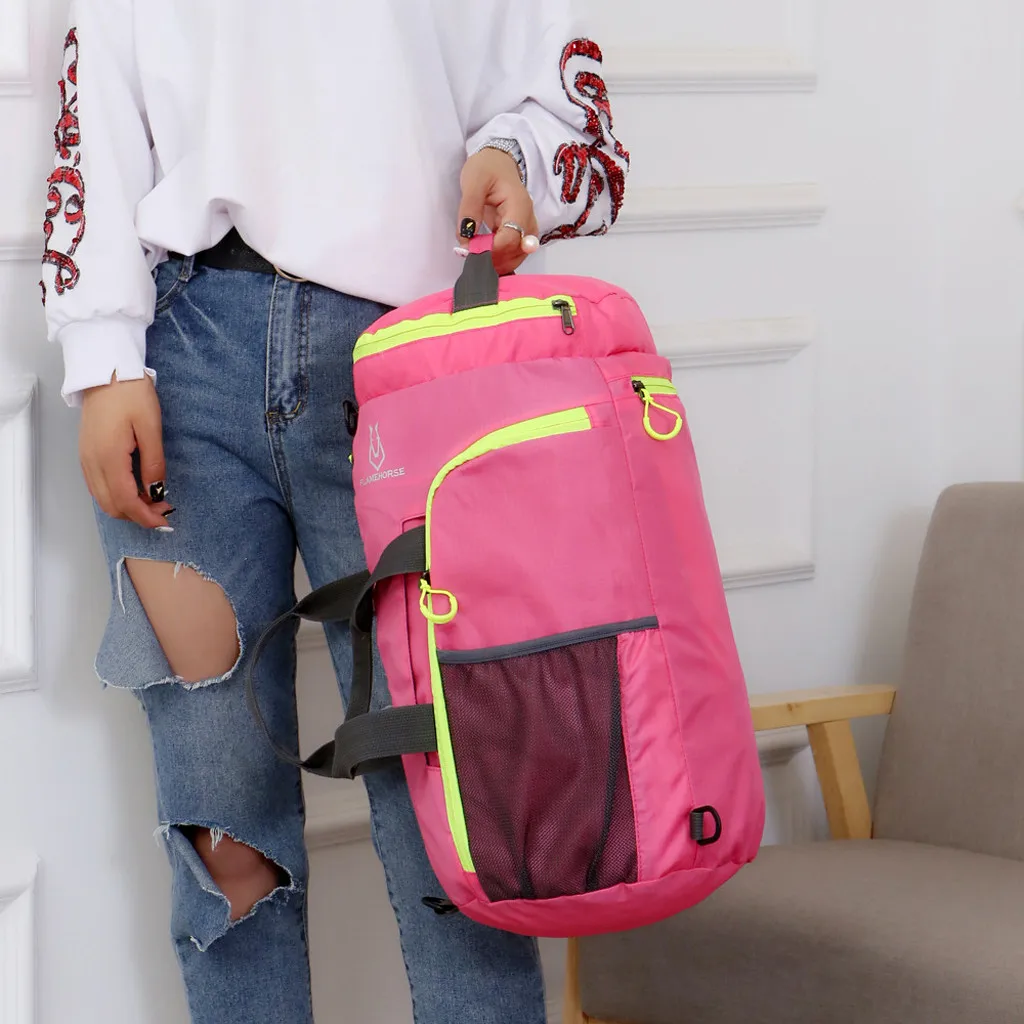 

Bag New Trendy New Unisex Sport Bags Foldable Bag Outdoor Sport Travel Shoulder Sling Backpack Fitness bag City jogging bags #5