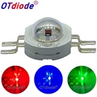 50 шт.упак. высокое Мощность 3 Вт RGB светодиодный светильник бусины 350MA 4 штырей, 6pins, светодиодный потолочный светильник из бисера на основе технологии COB теплый белый холодный белый Светодиодный прожектор