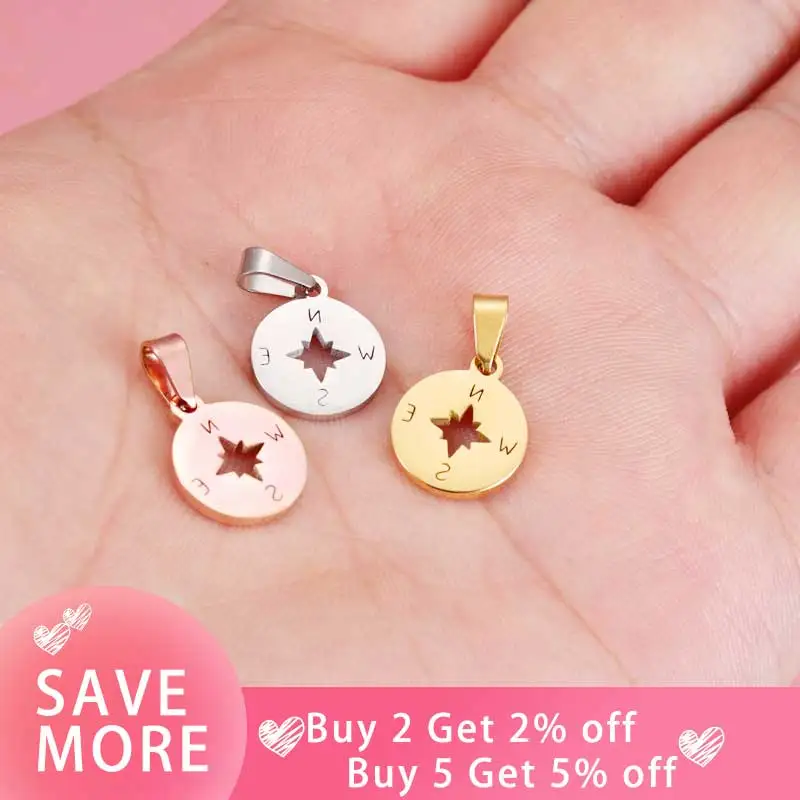 Fnixtar 20 шт. 12 мм зеркальные полированные полые брелоки из нержавеющей стали для