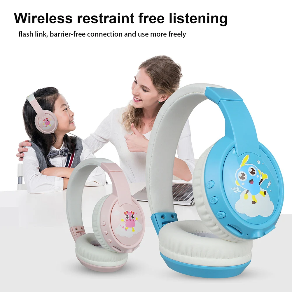 

VT02 Bluetooth-совместимые детские наушники 5,0 для компьютера, планшета, смартфона, беспроводная стереосистема с басами и музыкой