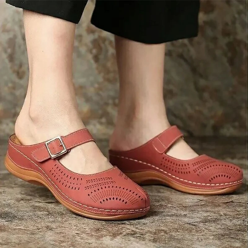 Женские сандалии Летняя обувь 2020 Мягкие женские сандалии-гладиаторы с вышивкой