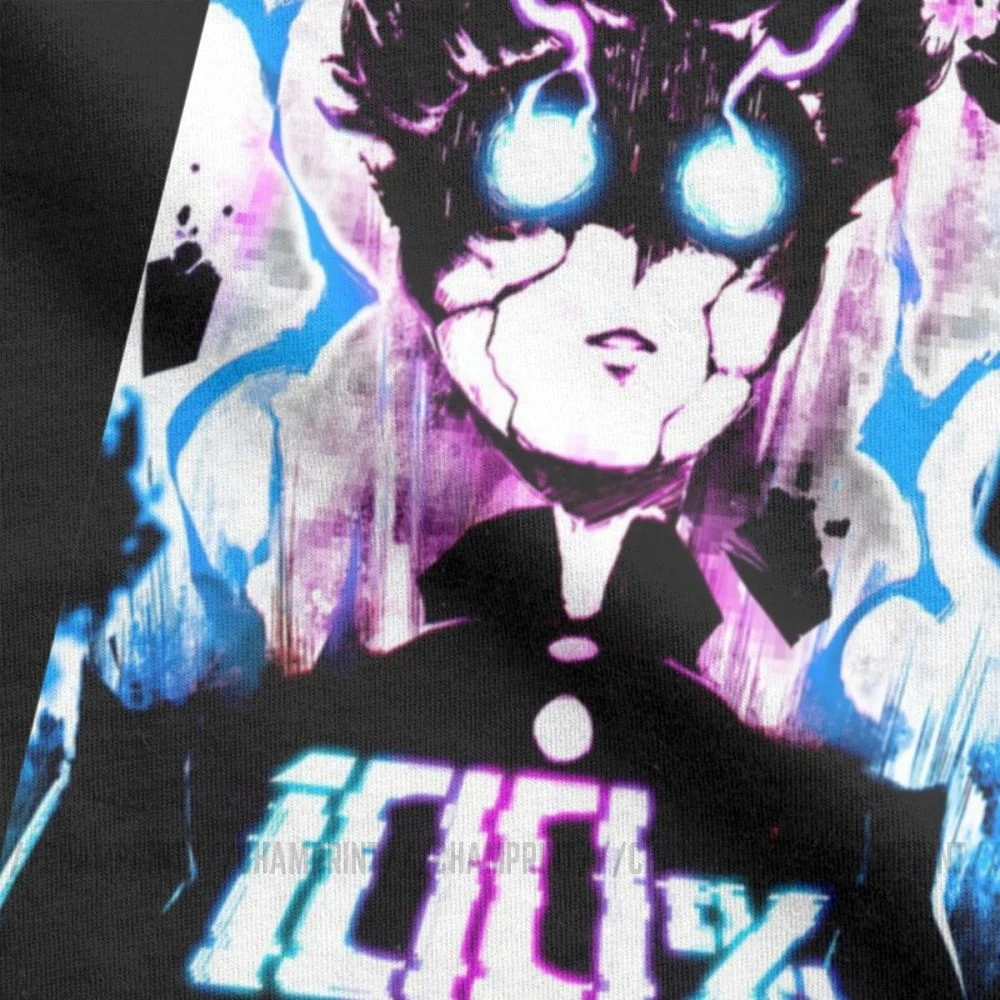 Mob Psycho 100 футболка для мужчин хипстер Чистый хлопок футболки с круглым вырезом