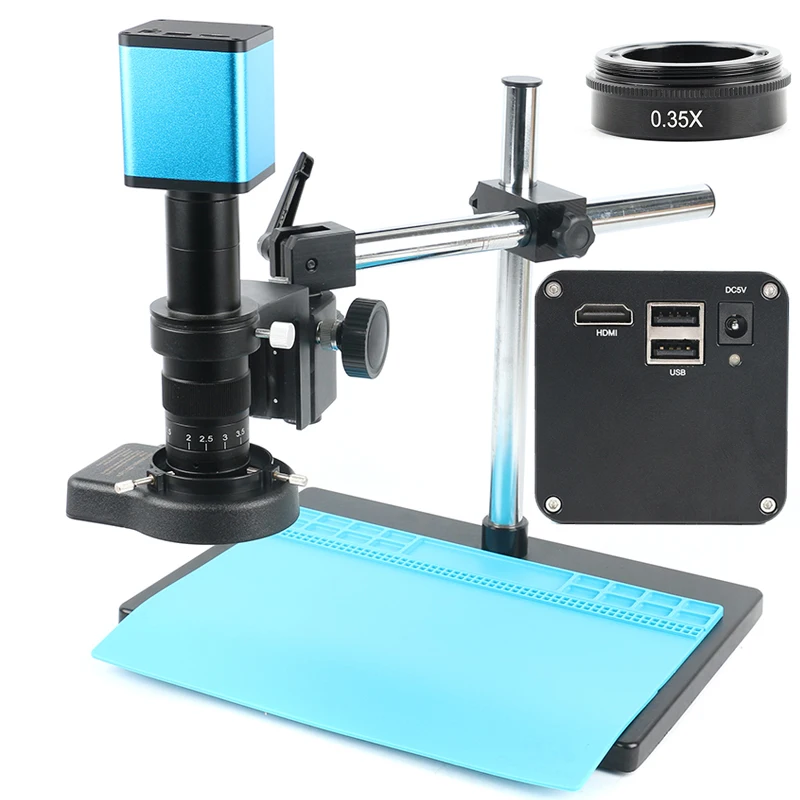 

Autofocus SONY Sensor FHD 1080P Video Microscope Camera U Disk Recorder CS C Mount Camera 180X Lens For PCB Soldering Repair