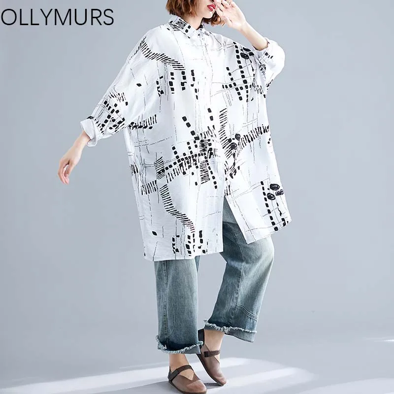 Блузка Женская Осенняя длинная в полоску с рукавом летучая мышь|Блузки| |