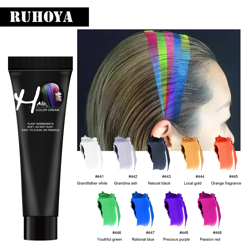 Ruhoya Горячая Мода цвет волос не повреждает волосы быстрый воск краска для крем