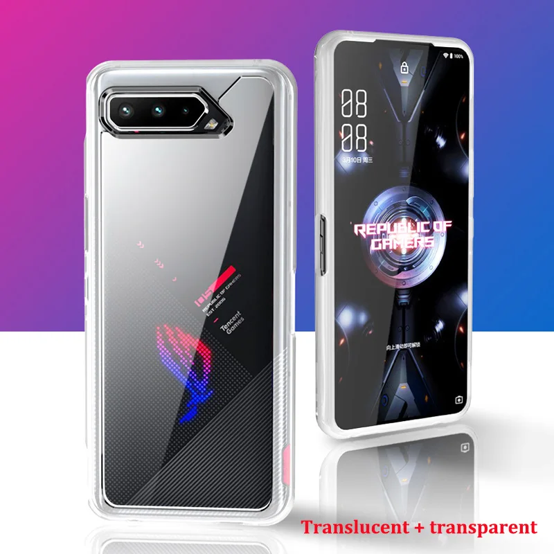 

Жесткий чехол из ТПУ и поликарбоната для ASUS ROG 5, Женский чехол для телефона, тонкий чехол из ТПУ для телефона Rog с рисунком под кожу Rog5, задний ...