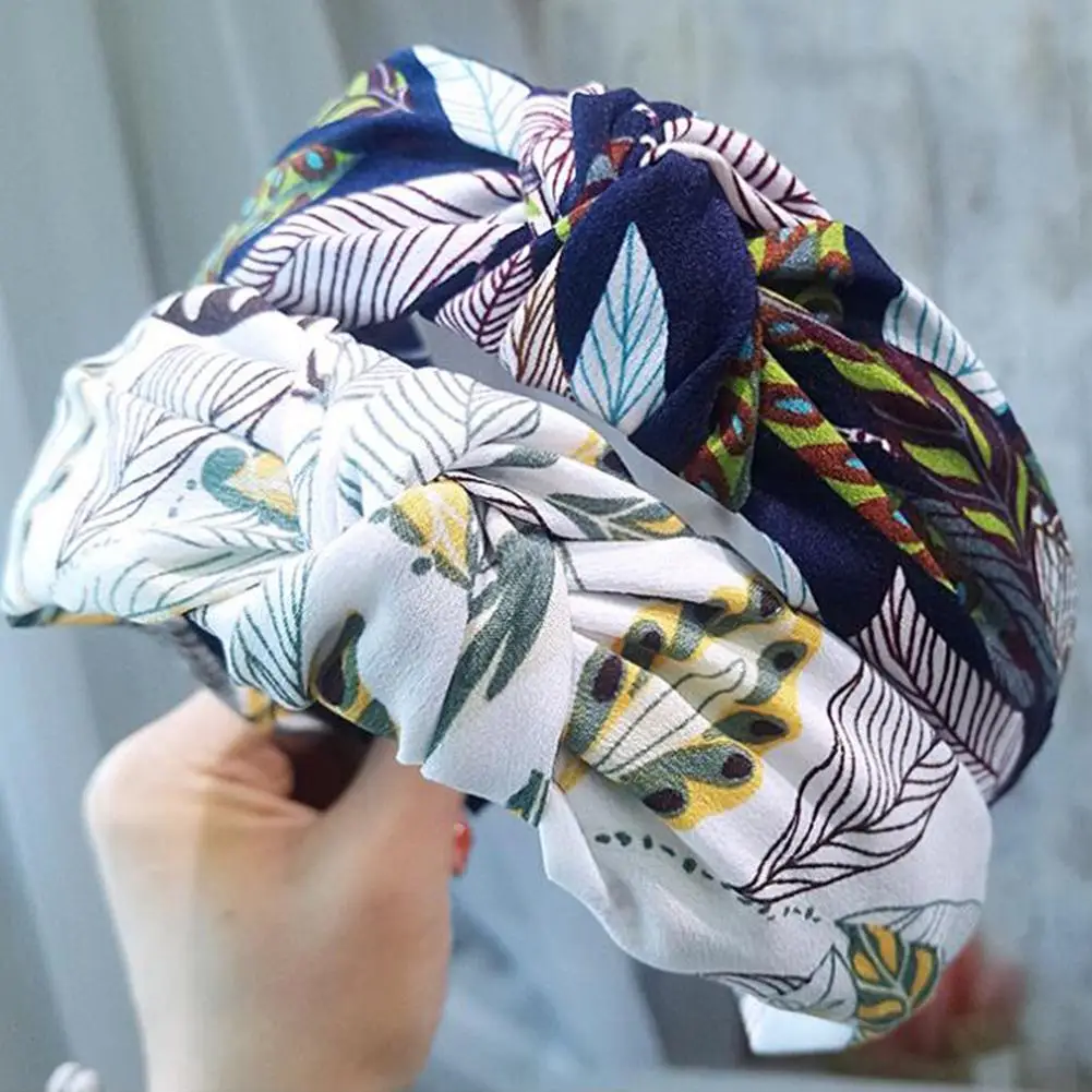 Top Knot Turban Headband Elastic Hairband Hair Accessories for Girls No Slip Stay on Knotted Head Band Women Christmas | Дом и сад
