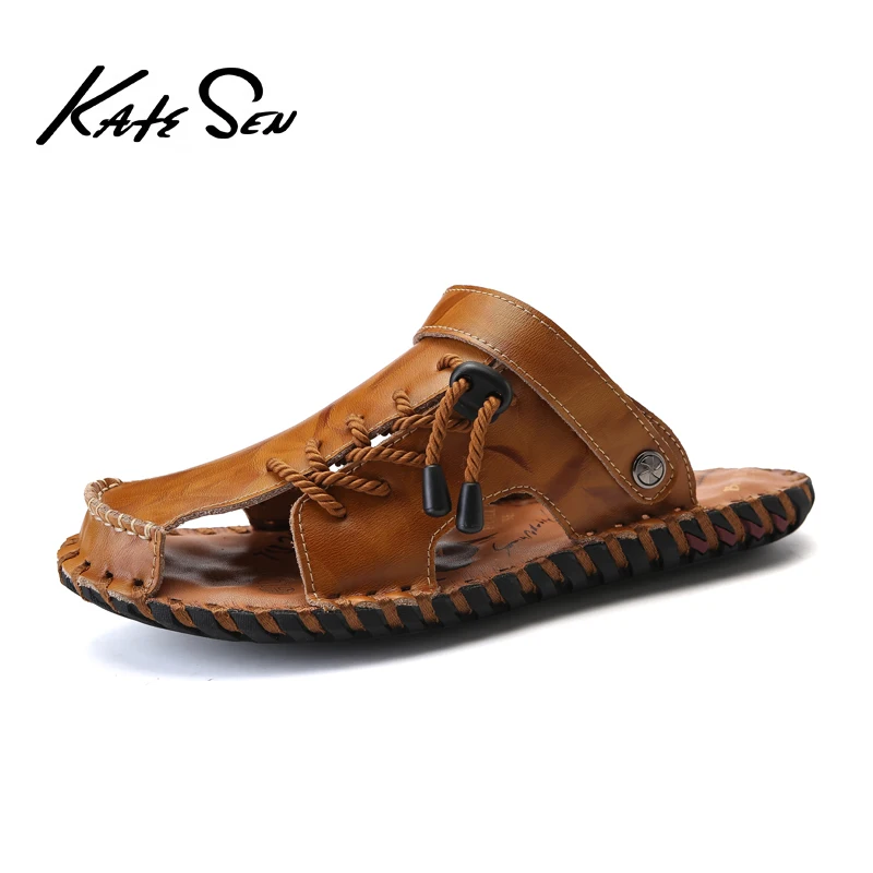 KATESEN 2020 летние новые мужские мягкие сандалии удобные водонепроницаемые пляжные