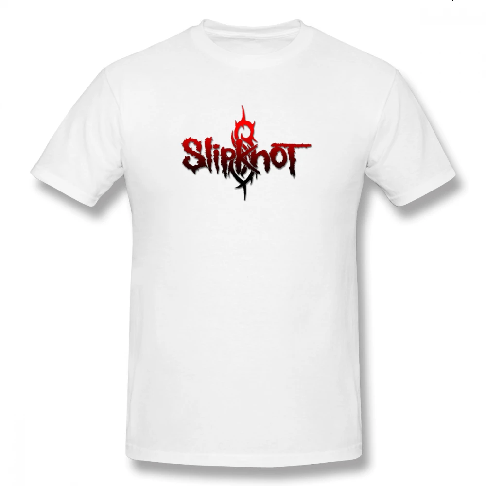 100% хлопок Slipknot тяжелый принт повседневные мужские футболки с круглым вырезом
