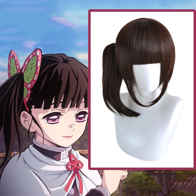 Аниме Kimetsu No Yaiba Косплей парики Kanao Tsuyuri парик синтетический волосы на Хэллоуин