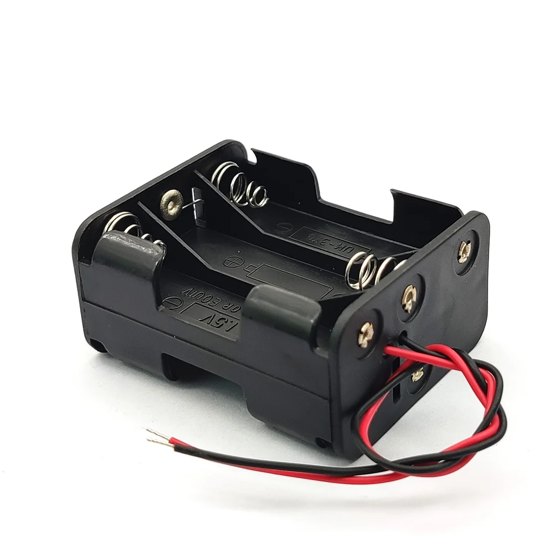 6AA 9V держатель для аккумулятора 6 AA чехол батарейный отсек с зажимом двойной слой
