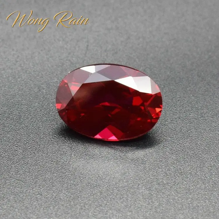 Wong Rain 1 шт. Высокое качество Овальный Огромный рубин незакрепленный драгоценный