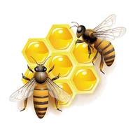 dawasaru bees that eat honey car sticker creative sunscreen decal laptop truck suitcase motorcycle auto decoration pvc15cm13cm
